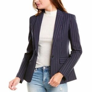 RAG & BONE Pinstripe Jacket Lexington Blazer size 4 Navy Career Business